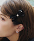 【2TYPE/ゴム&クリップ】レザーリボンヘアアクセサリー
